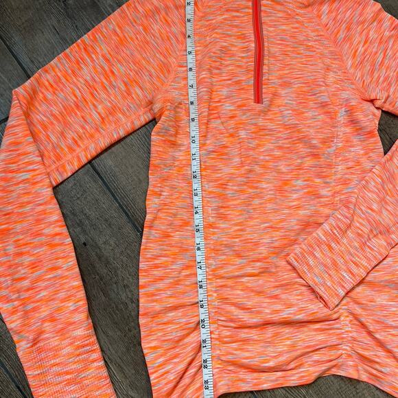 Athleta Orange Lightweight 1/4 zip stretch pullover Women’s Size Medium‎ - Picture 4 of 5